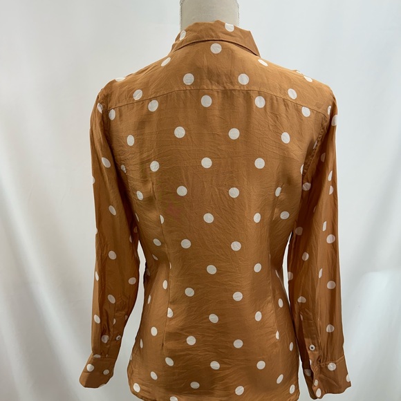 J.Crew Collection Hazel polka dot silk button shirt size 2 - Picture 4 of 8